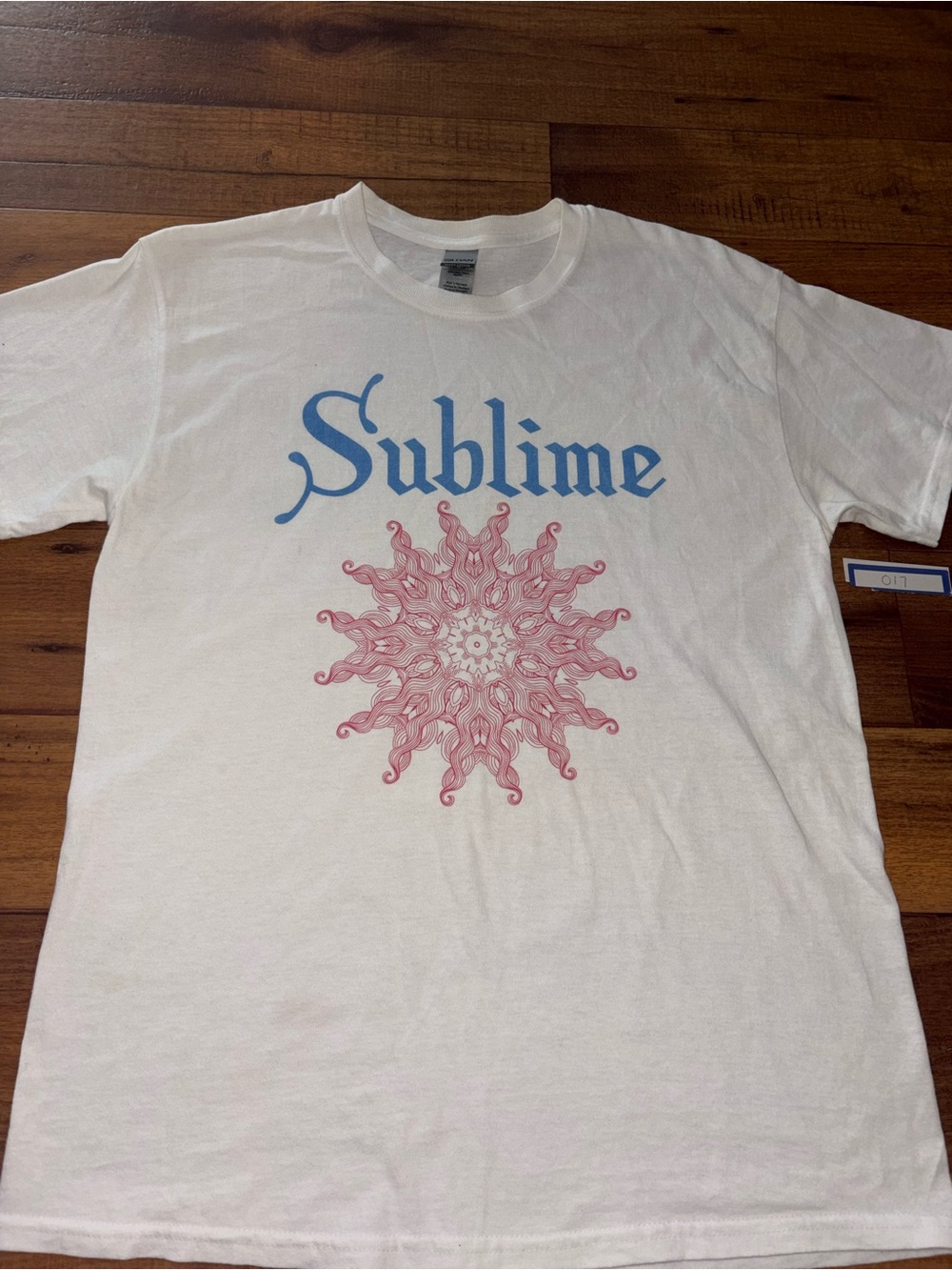 Sublime Band Graphic T-Shirt White Sun Mandala Logo - Size M